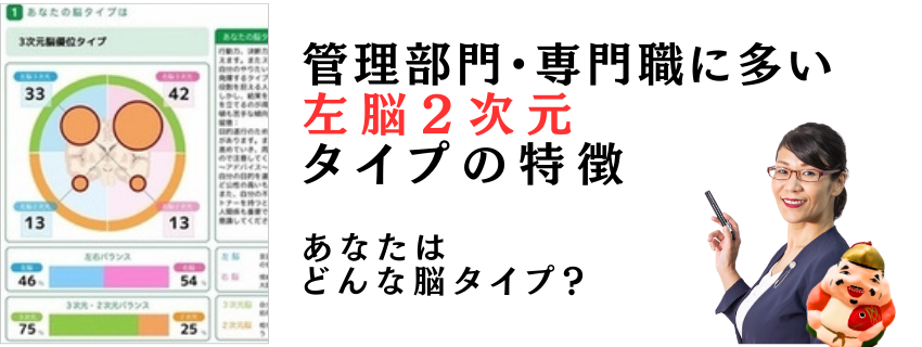 管理部門・専門職に多い【左脳２次元】タイプの特徴｜advanswordsupport