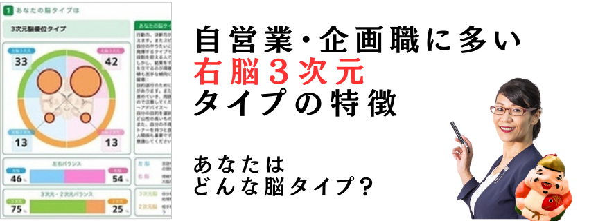 自営業・企画職に多い【右脳３次元】タイプの特徴｜advanswordsupport